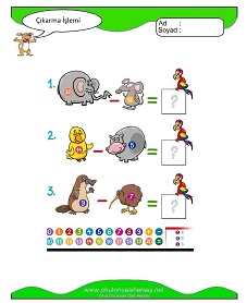 Çıkarma İşlemi Çalışma Sayfaları